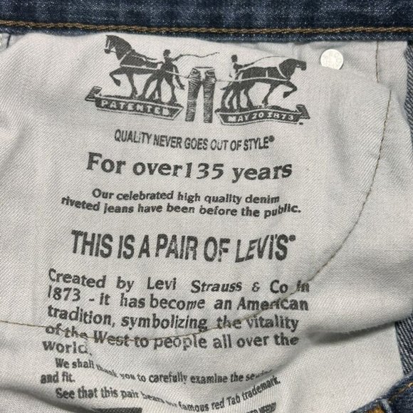 Levi's 569 Baggy Jeans Mens 36x30 Blue Pants Dark Loose Faded Relaxed Fit - Picture 4 of 9